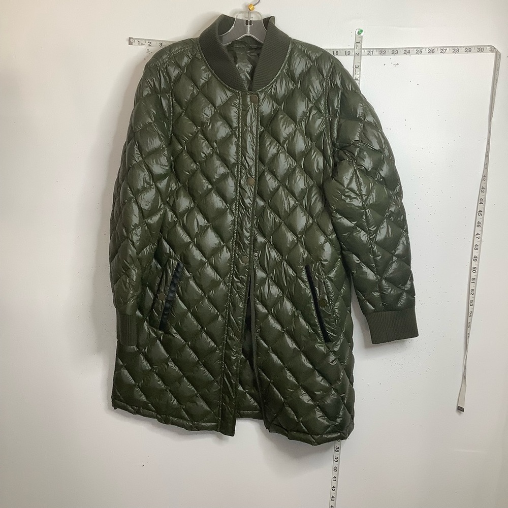 Lucky brand Quilted Green Long Coat